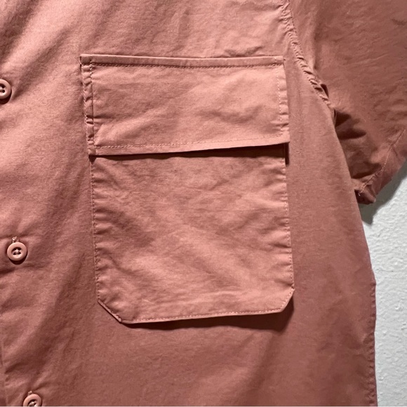 OPEN EDIT Stretch Short Sleeve Button-Up Utility Shirt - Picture 4 of 6